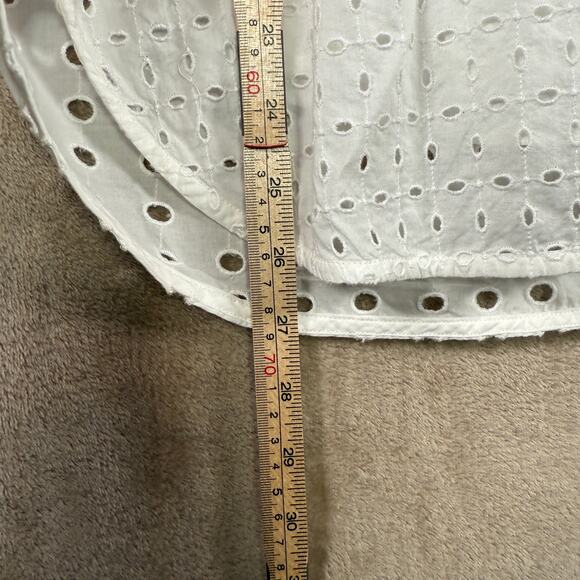 J.Crew White Eyelet Button Down Shirt 100% Cotton Classic Fit Capsule Casual | 2 - Picture 10 of 10